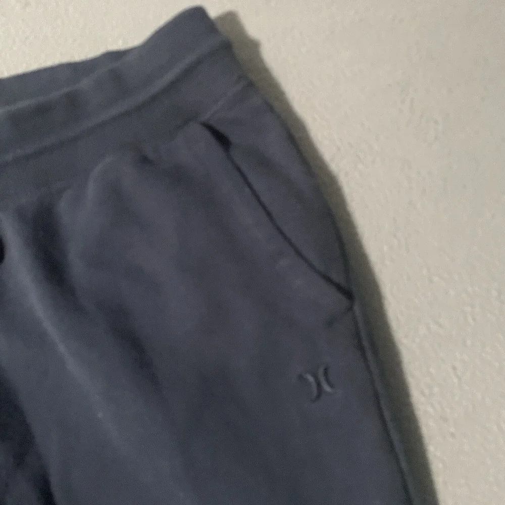 Hurley Sweatpants Mens Large Blue Joggers Fleece Drawstring Casual Pants Chore